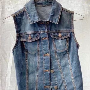 Denim mini vest